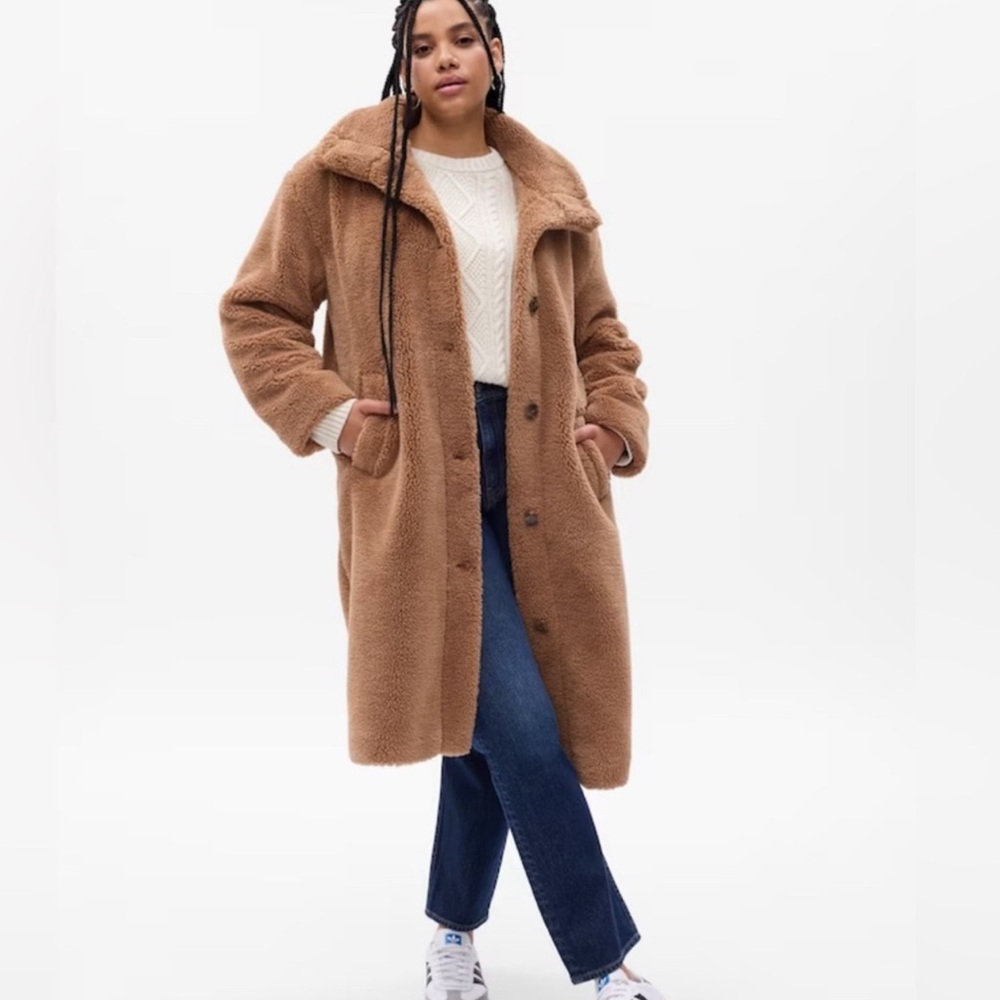 Gap relaxed teddy coat